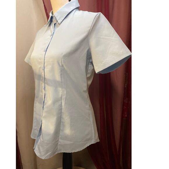 Womens Light Blue uniform shirt, size Small - Picture 2 of 9